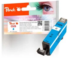 Peach C526 C Druckerpatrone XL cy ersetzt Canon CLI-526C, 4541B001, 4541B010 für z.B. Canon Pixma MG 5150, Canon Pixma MG 5350, Canon Pixma IP 4850