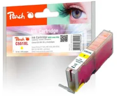 Peach C551 XLY Druckerpatrone XL ye ersetzt Canon CLI-551XLY, 6446B001 für z.B. Canon Pixma IP 7200, Canon Pixma MX 925, Canon Pixma IP 7250