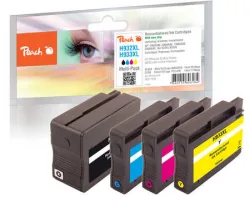 Peach HP 932 XL 4 Druckerpatronen XL (bk, c/m/y) ersetzt HP No. 932XL, No. 933XL, C2P42A für z.B. HP OfficeJet 6700 Premium, HP OfficeJet 6100 e-Printer