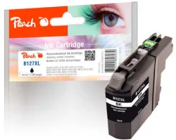 Peach B127 XLBK Druckerpatrone XL bk ersetzt Brother LC-127XLBK für z.B. Brother MFCJ 4410 DW, Brother DCPJ 4110 DW, Brother DCPJ 4110 W