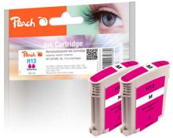 Peach HP 13 m 2 Druckerpatronen 2*ma ersetzt HP No. 13 m*2, C4816AE*2 für z.B. HP Business InkJet 1000, HP OfficeJet Pro K 850
