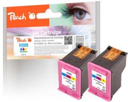 Peach HP 300 c 2 Druckköpfe 2*col ersetzt HP No. 300 c*2, CC643EE*2 für z.B. HP DeskJet D 1600, HP DeskJet D 1658, HP DeskJet D 1660, HP DeskJet D 1663