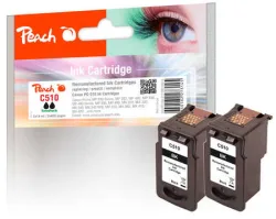 Peach C510 BK 2 Druckköpfe 2*bk ersetzt Canon PG-510BK*2, 2970B001 für z.B. Canon Pixma MP 230, Canon Pixma MP 280, Canon Pixma IP 2700