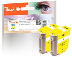 Peach HP 82 XLy 2 Druckerpatronen 2*ye ersetzt HP No. 82XL y*2, C4913A*2 für z.B. HP DesignJet 10 PS, HP DesignJet 120, HP DesignJet 120 NR