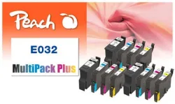 Peach E321 12 Druckerpatronen (3*bk, c/m/y) ersetzt Epson T0321, T0322, T0323, T0324 für z.B. Epson Stylus C 70, Epson Stylus C 70 Plus