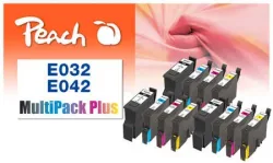 Peach E321 12 Druckerpatronen (3*bk, c/m/y) ersetzt Epson T0321,T0422, T0423, T0424 für z.B. Epson Stylus C 82, Epson Stylus C 82 N