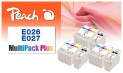 Peach Spar Pack Plus Tintenpatronen kompatibel zu Epson T026, T027