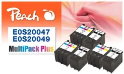 Peach E020 6 Druckerpatronen bk ersetzt Epson S020047, S020049 für z.B. Epson Machjet 1500 K, Epson Machjet 3000 C, Epson Machjet 3000 CU