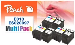 Peach E50 6 Druckerpatronen bk ersetzt Epson T050, T013 für z.B. Epson Machjet 6000 C, Epson Machjet 830 C, Epson Machjet 830 CS, Epson Machjet 830