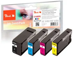Peach C1500 XL 4 Druckerpatronen XL (bk, c/m/y) ersetzt Canon PGI-1500XL, 9182B004 für z.B. Canon Maxify MB 2750, Canon Maxify MB 2050