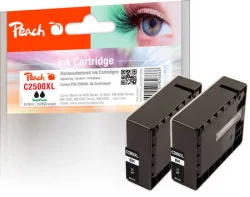 Peach C2500 XLBK 2 Druckerpatrone XL 2*bk ersetzt Canon PGI-2500XLBK*2, 9254B001 für z.B. Canon Maxify MB 5150, Canon Maxify MB 5450