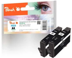 Peach HP 934 bk 2Druckerpatrone 2*bk ersetzt HP No. 934 bk*2, C2P19A*2 für z.B. HP OfficeJet Pro 6230, HP OfficeJet Pro 6830, HP OfficeJet 6815