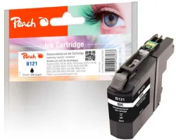 Peach B121 BK Druckerpatrone bk ersetzt Brother LC-121BK für z.B. Brother DCPJ 552 DW, Brother DCPJ 132 W, Brother DCPJ 150, Brother DCPJ 152 W