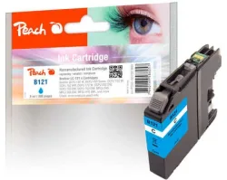 Peach B121 C Druckerpatrone cy ersetzt Brother LC-121C für z.B. Brother DCPJ 552 DW, Brother DCPJ 132 W, Brother DCPJ 150, Brother DCPJ 152 W