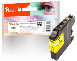 Peach B121 Y Druckerpatrone ye ersetzt Brother LC-121Y für z.B. Brother DCPJ 552 DW, Brother DCPJ 132 W, Brother DCPJ 150, Brother DCPJ 152 W