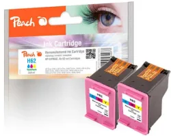Peach HP 62 c 2 Druckköpfe 2*col ersetzt HP No. 62 c*2, C2P06AE*2 für z.B. HP Envy 5644 e-All-in-One, HP Envy 5640 e-All-in-One, HP OfficeJet 5740