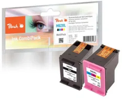 Peach HP 62 XL 2 Druckköpfe XL (bk, col) ersetzt HP No. 62XL, C2P05AE, C2P07AE für z.B. HP Envy 5644 e-All-in-One, HP Envy 5640 e-All-in-One