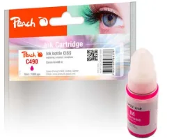 Peach C490 M Tintenbehälter ma ersetzt Canon GI-490M, 0665C001 für z.B. Canon Pixma G 1400, Canon Pixma G 2400, Canon Pixma G 3400