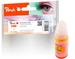Peach C490 Y Tintenbehälter ye ersetzt Canon GI-490Y, 0666C001 für z.B. Canon Pixma G 1400, Canon Pixma G 2400, Canon Pixma G 3400