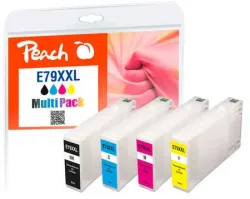 Peach E79 XXL 4 Druckerpatronen XXL (bk, c/m/y) ersetzt Epson No. 79XXL, C13T78954010 für z.B. Epson WorkForce Pro WF -5100