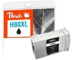 Peach HP 80 Druckerpatrone XL bk ersetzt HP 80 BK, C4871A für z.B. HP DesignJet 1050 C, HP DesignJet 1050 C Plus, HP DesignJet 1055 CM
