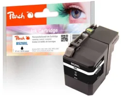 Peach B529 XLBK Druckerpatrone XL bk ersetzt Brother LC-529XL BK für z.B. Brother DCPJ 100, Brother DCPJ 105, Brother MFCJ 200