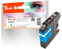 Peach B525 XLC Druckerpatrone XL cy ersetzt Brother LC-525XL C für z.B. Brother DCPJ 100, Brother DCPJ 105, Brother MFCJ 200
