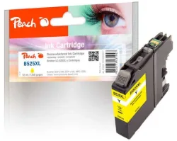 Peach B525 XLY Druckerpatrone XL ye ersetzt Brother LC-525XL Y für z.B. Brother DCPJ 100, Brother DCPJ 105, Brother MFCJ 200