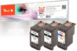 Peach C545 XL 3 Druckköpfe XL (2*bk, col) ersetzt Canon PG-545XL*2, CL-546XL, 8286B013 für z.B. Canon Pixma TS 3350, Canon Pixma MG 3051