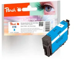 Peach E16 c Druckerpatrone cy ersetzt Epson No. 16 c, C13T16224010 für z.B. Epson WorkForce WF -2010 W, Epson WorkForce WF -2500