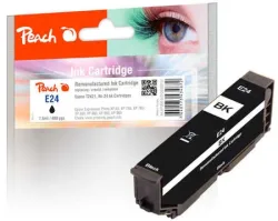 Peach E24 bk Druckerpatrone bk ersetzt Epson No. 24 bk, C13T24214010 für z.B. Epson Expression Photo XP -55, Epson Expression Photo XP -750