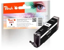 Peach C571 BK Druckerpatrone bkph ersetzt Canon CLI-571BK, 0385C001 für z.B. Canon Pixma MG 5750, Canon Pixma MG 7750, Canon Pixma TS 8050