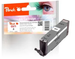 Peach C571 GY Druckerpatrone gy ersetzt Canon CLI-571GY, 0389C001 für z.B. Canon Pixma MG 7750, Canon Pixma TS 8050, Canon Pixma MG 7700