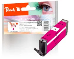 Peach C571 M Druckerpatrone ma ersetzt Canon CLI-571M, 0387C001 für z.B. Canon Pixma MG 5750, Canon Pixma MG 7750, Canon Pixma TS 8050