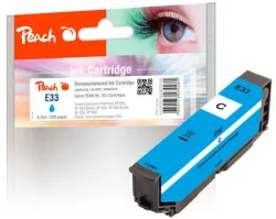 Peach E33 Druckerpatrone cy ersetzt Epson T3342, No. 33 c, C13T33424010 für z.B. Epson Expression Premium XP -530, Epson Expression Premium XP -630
