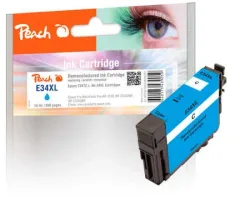 Peach E34 Druckerpatrone XL cy ersetzt Epson T3472, No. 34XL c, C13T34724010 für z.B. Epson WorkForce Pro WF -3700, Epson WorkForce Pro WF -3720