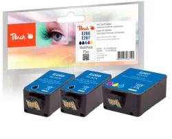 Peach E266 3 Druckerpatronen (2*bk, col) ersetzt Epson No. 266*2, No. 277, C13T26614010*2, C13T26704010 für z.B. Epson WorkForce WF -100 W