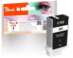 Peach C102 BK XL-Druckerpatrone bk ersetzt Canon PFI-102BK, 0895B001, 29952627 für z.B. Canon Imageprograf IPF 500, Canon Imageprograf IPF 510