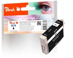Peach E791 BK Druckerpatrone XL bk ersetzt Epson T0791BK, C13T07914010 für z.B. Epson Stylus Photo PX 730 WD, Epson Stylus Photo PX 710 W