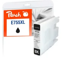Peach E754/755/756 Druckerpatrone XL bk ersetzt Epson T7551BK, C13T755140 für z.B. Epson WorkForce Pro WF -6530 MFP, Epson WorkForce Pro WF -8090