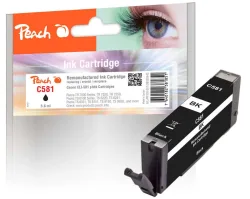 Peach C581 BK Druckerpatrone bkph ersetzt Canon CLI-581BK, 2106C001 für z.B. Canon Pixma TS 8350, Canon Pixma TS 6351 a, Canon Pixma TR 8550