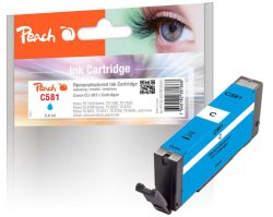 Peach C581 C Druckerpatrone cy ersetzt Canon CLI-581C, 2103C001 für z.B. Canon Pixma TS 8350, Canon Pixma TS 6351 a, Canon Pixma TR 8550