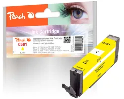 Peach C581 Y Druckerpatrone ye ersetzt Canon CLI-581Y, 2105C001 für z.B. Canon Pixma TS 8350, Canon Pixma TS 6351 a, Canon Pixma TR 8550