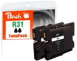 Peach R31 2 Druckerpatrone 2*bk ersetzt Ricoh GC31K*2, 405688*2 für z.B. Ricoh Aficio GX e 2600, Ricoh Aficio GX e 3300, Ricoh Aficio GX e 3300 n