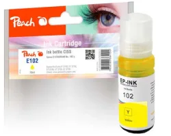 Peach E102 y Tintenbehälter ye ersetzt Epson No. 102 y, C13T03R440 für z.B. Epson EcoTank ET -2700, Epson EcoTank ET -2750, Epson EcoTank ET -3700