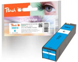 Peach HP 991 XC Druckerpatrone XL cy ersetzt HP No. 991X C, M0J90AE für z.B. HP PageWide Color 755 dn, HP PageWide Color MFP 774 dn