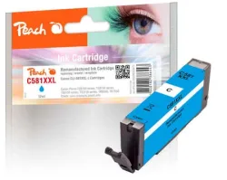 Peach C581 XXLC Druckerpatrone XXL cy ersetzt Canon CLI-581XXLC, 1995C001 für z.B. Canon Pixma TS 8350, Canon Pixma TS 6351 a, Canon Pixma TR 8550