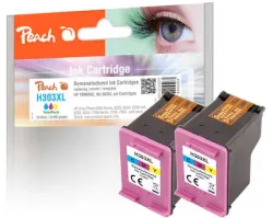 Peach HP 303 XLC 2 Druckköpfe XL 2*col ersetzt HP No. 303XL C*2, T6N03AE*2 für z.B. HP Envy Photo 7134, HP Envy Photo 6230, HP Envy Photo 7230