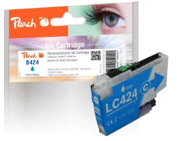 Peach B424 C Druckerpatrone cy ersetzt Brother LC-424C für z.B. Brother DCPJ 1200 W, Brother DCPJ 1200 DW, Brother DCPJ 1200 WE ecopro