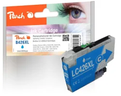 Peach B426 XLC Druckerpatrone XL cy ersetzt Brother LC-426XLC für z.B. Brother MFCJ 4335 DW, Brother MFCJ 4340 DW, Brother MFCJ 4540 DW XL